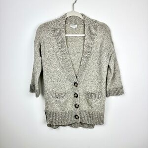 Club Monaco 100% Italian Cashmere Donegal Chunky Knit Thick Cardigan XS